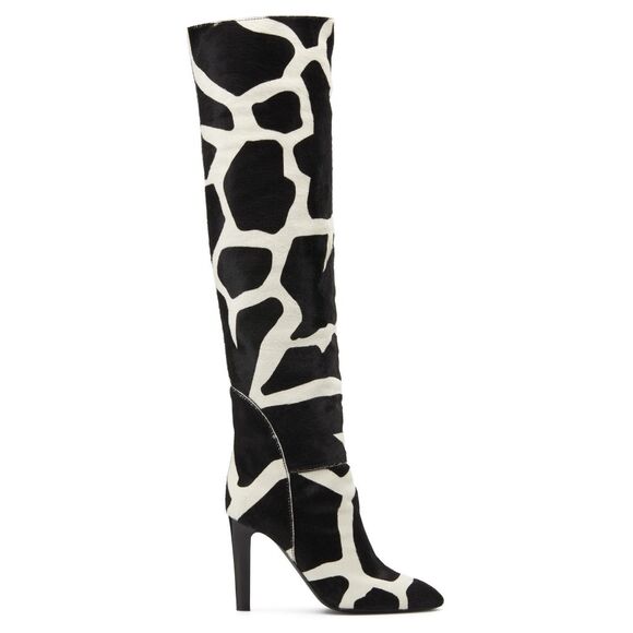 NEW Giuseppe Zanotti Hattie Boots Calfhair Giraffe Print Over the Knee Boot 37.5 - Picture 3 of 10